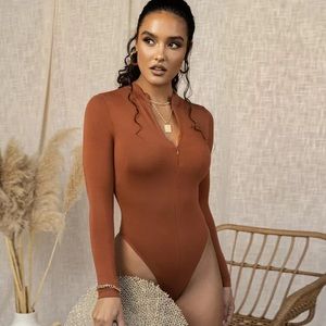Mock Neck Long Sleeve Bodysuit